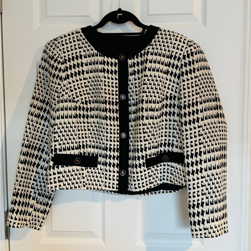 Vintage Jacket in Black & Off White